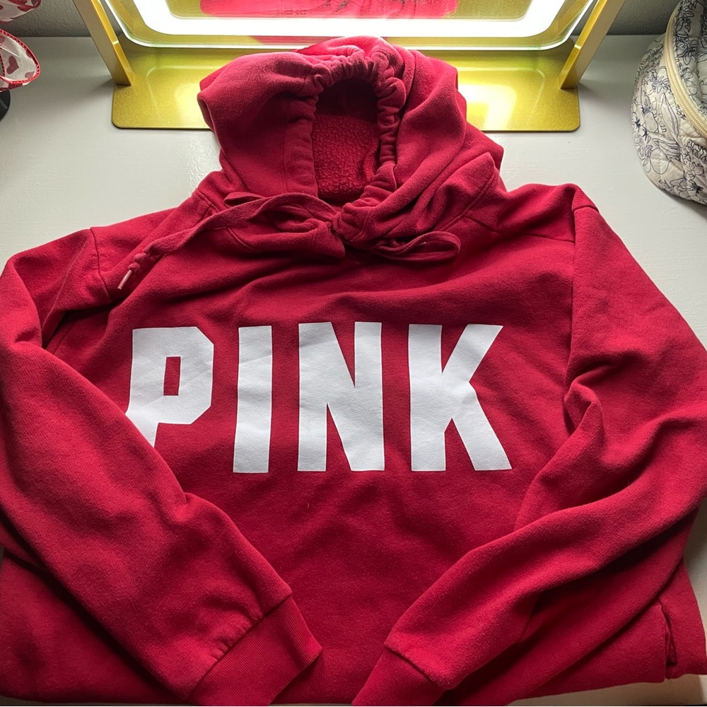 Victoria's Secret Red Sweater with PINK Branding